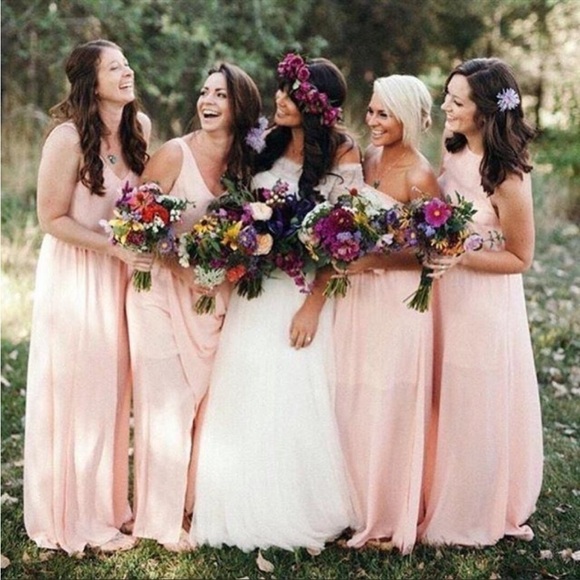 NWT Show Me Your MuMu Kendall Maxi Dress, Frosty Pink Crisp size L - Picture 5 of 13